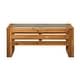 preview thumbnail 6 of 6, Hudson Brown Acacia Outdoor Coffee Table with Glass Top