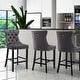 preview thumbnail 39 of 56, Contemporary Tufted Velvet Upholstered Counter Bar Stools Set of 2