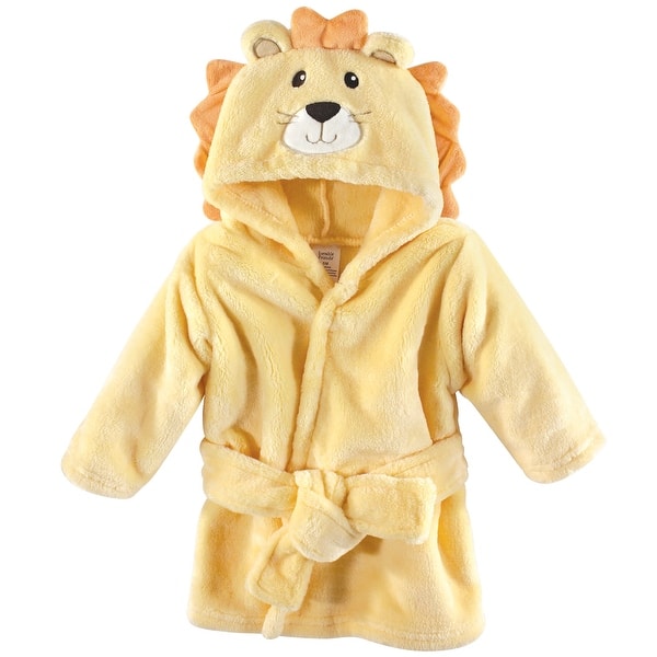 slide 1 of 1, Luvable Friends Baby Unisex Plush Bathrobe, Lion, 0-9M - Lion - 0-9 Months 0-9 Months - Lion