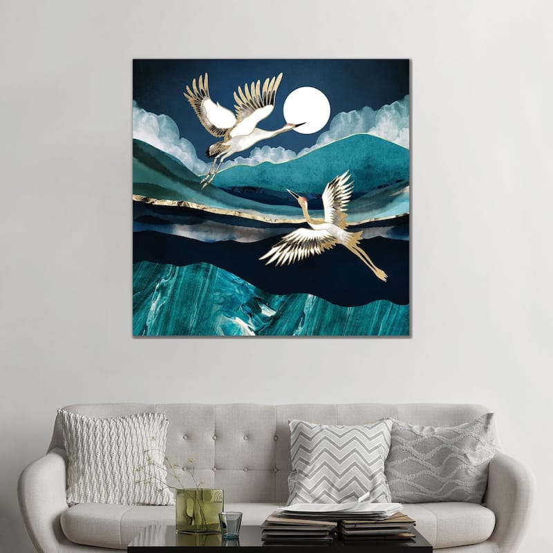 iCanvas "Midnight Cranes" by SpaceFrog Designs Canvas Print