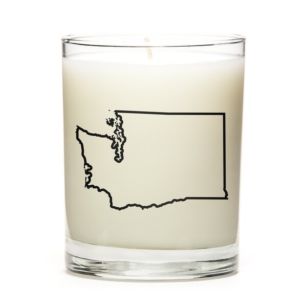 State Outline Candle, Premium Soy Wax, Washington, Fresh Linen