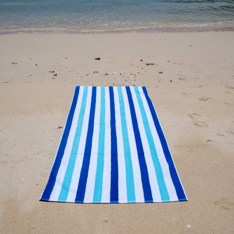 Arkwright Cabo Cabana 4-Piece Oversized Striped Beach Towel Set - 30x70