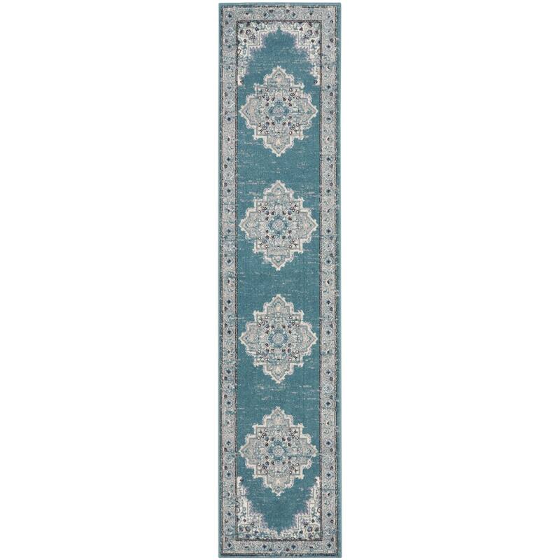 HomeRoots Oriental Bohemian Runner Area Rug - 120.00 in. x 26.00 in. x 0.50 in.