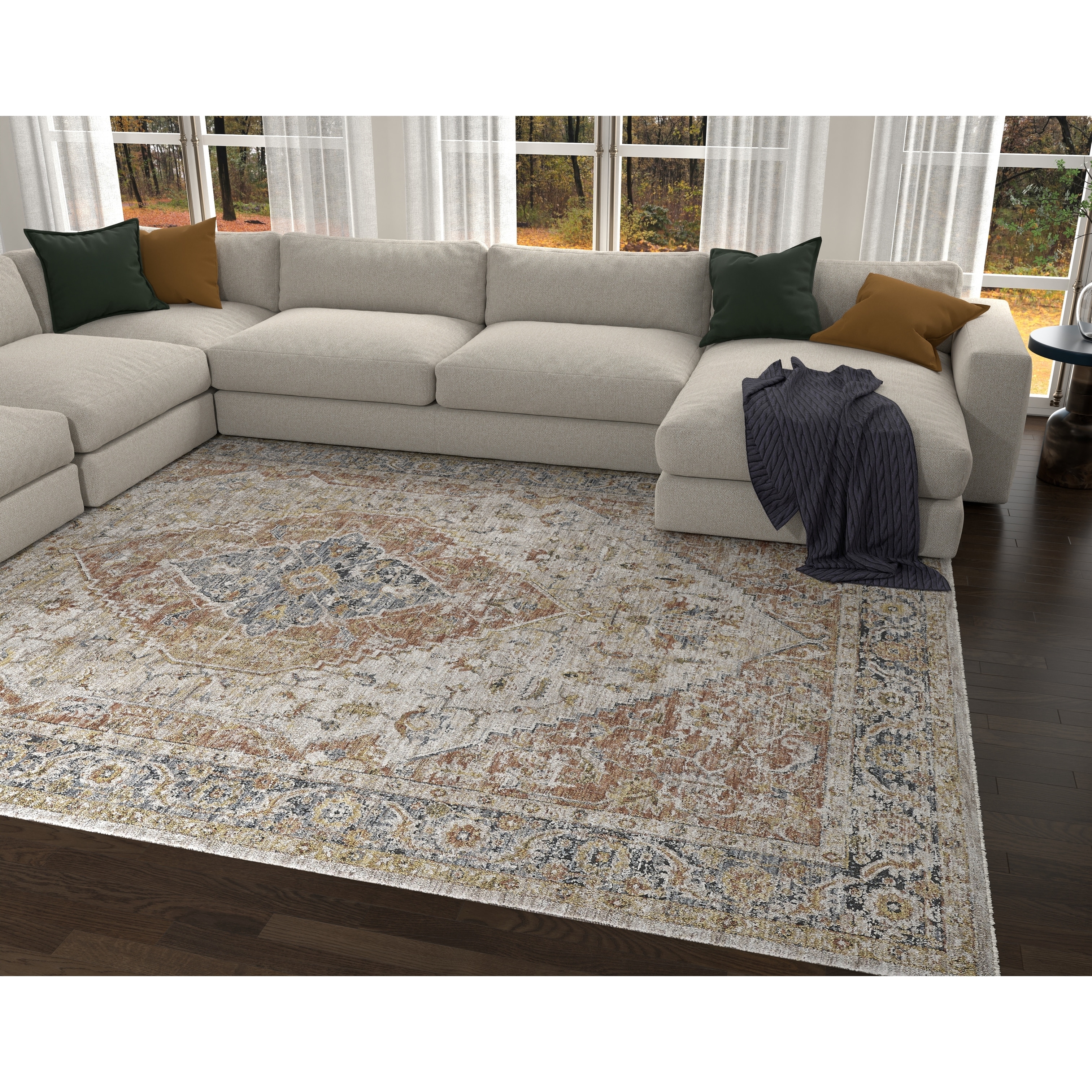 Domani Opulence Distressed Persian Area Rug