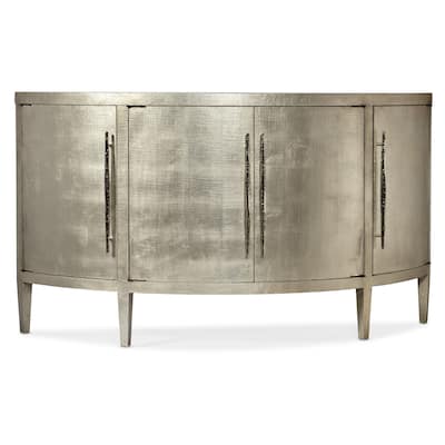 Hooker Furniture 638-85555 Melange 76" Wide Maple Veneer, Linen Accent