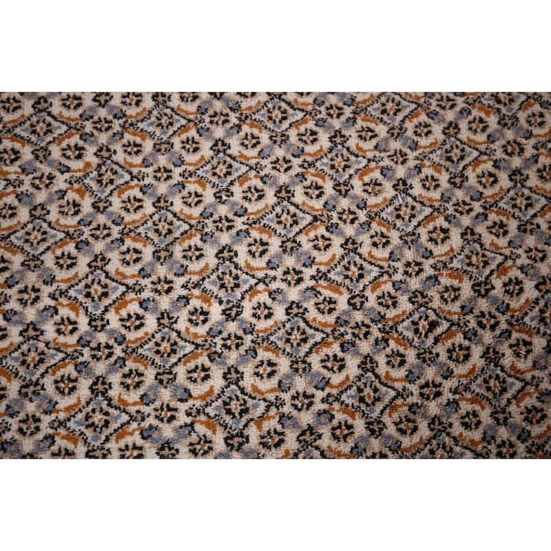 Traditional Kashan Turkish Area Rug Machine Made Beige Carpet - 9'9" x 13'1"