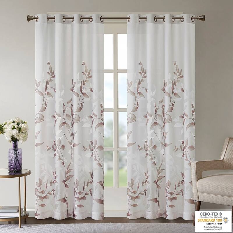 Burnout Printed Curtain Panel(Only 1 Pc Panel) - Multicolor