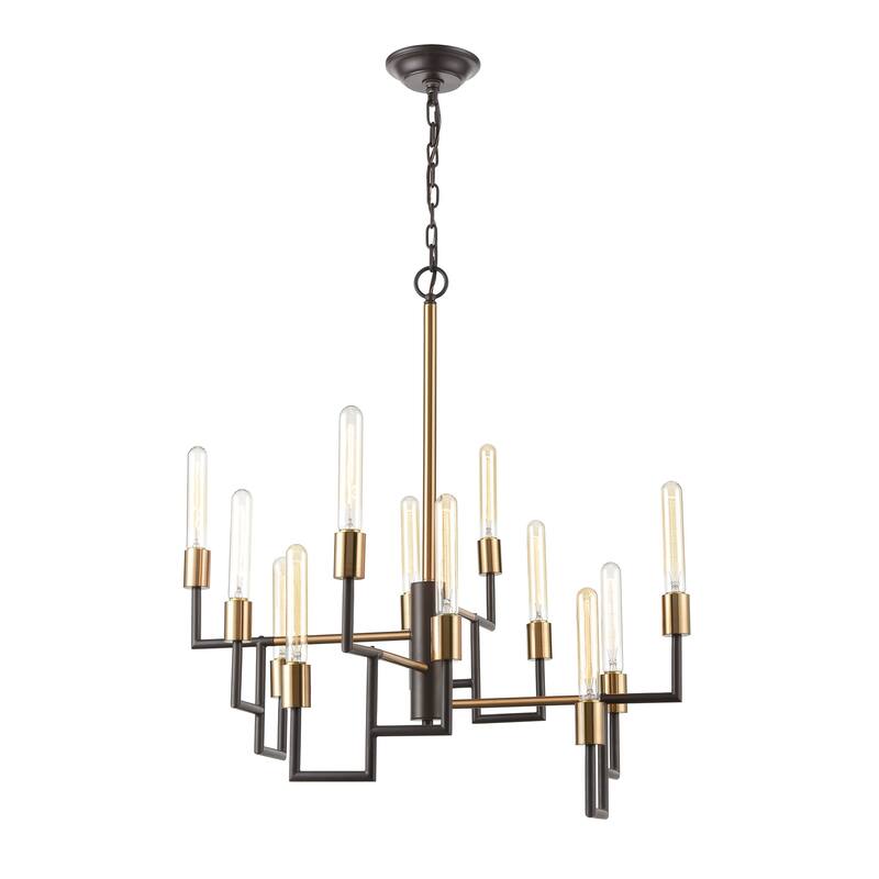 Elk Home Congruency Oil Rubbed Bronze Metal 12 Light Chandelier