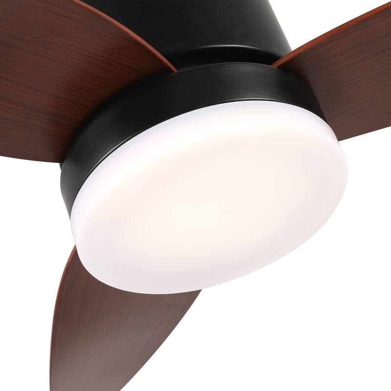 36'' Brown Indoor Ceiling Fan with Light Remote Control
