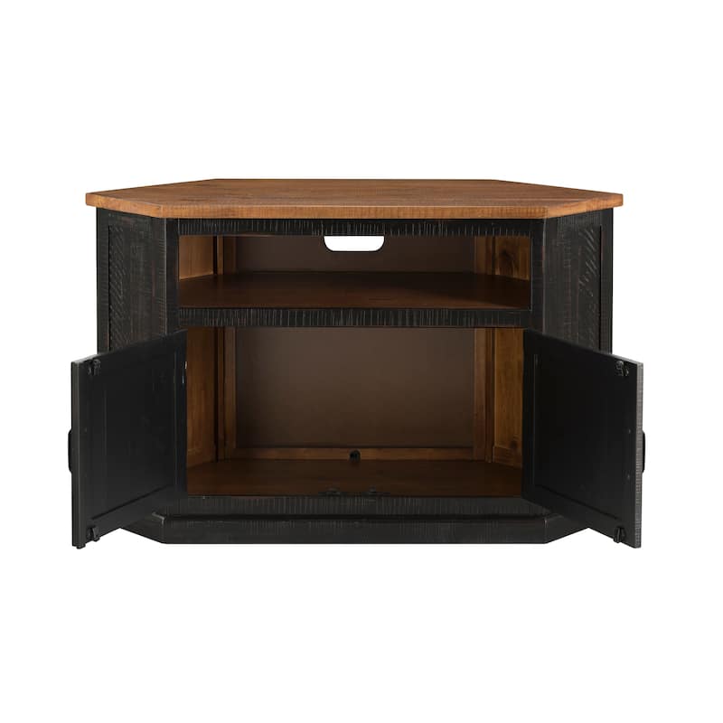 The Gray Barn Danebury Rustic 50-inch Solid Wood Corner TV Stand