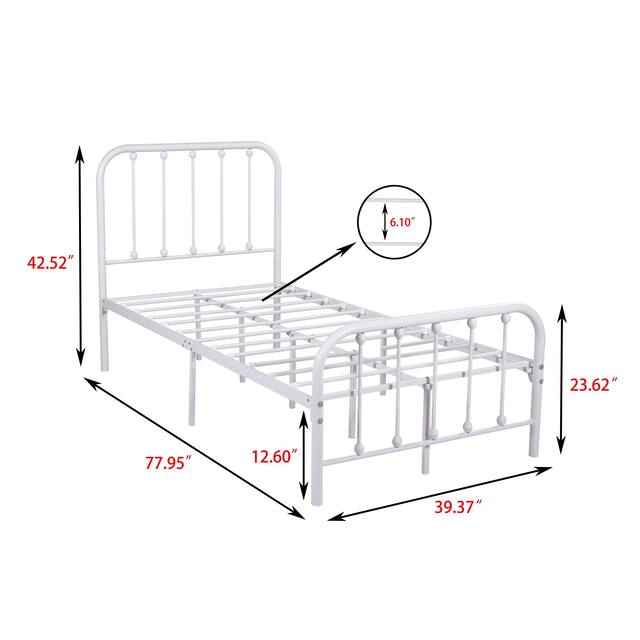 Alazyhome Sturdy Metal Platform Bed Frame