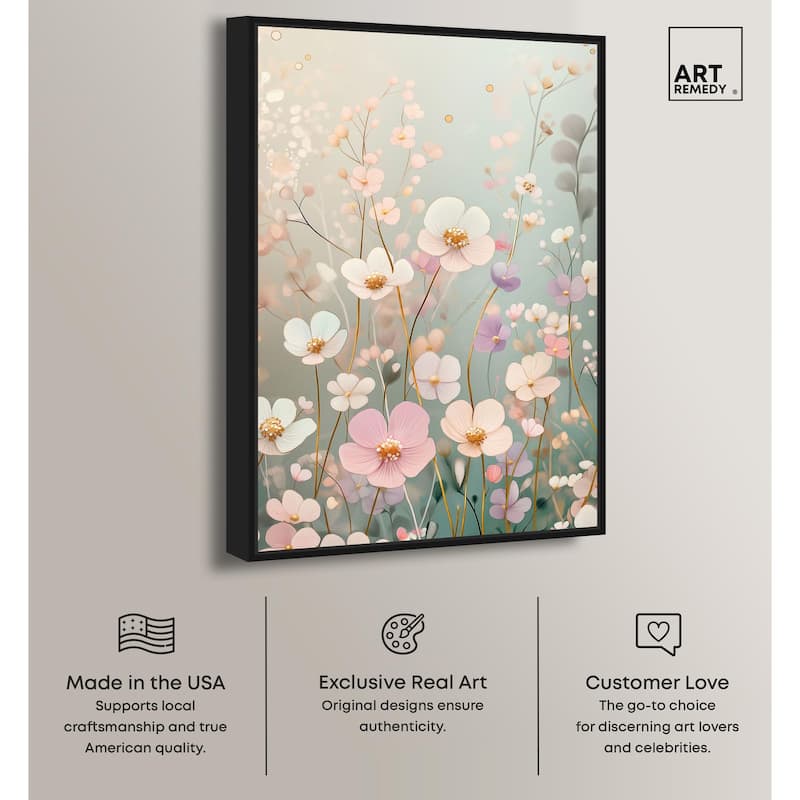 Tiny Blooms I Canvas by Art Remedy