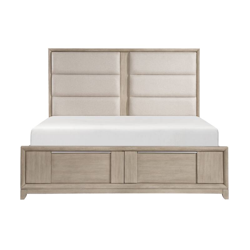 Merlot Platform Bed with Footboard Storage, Queen