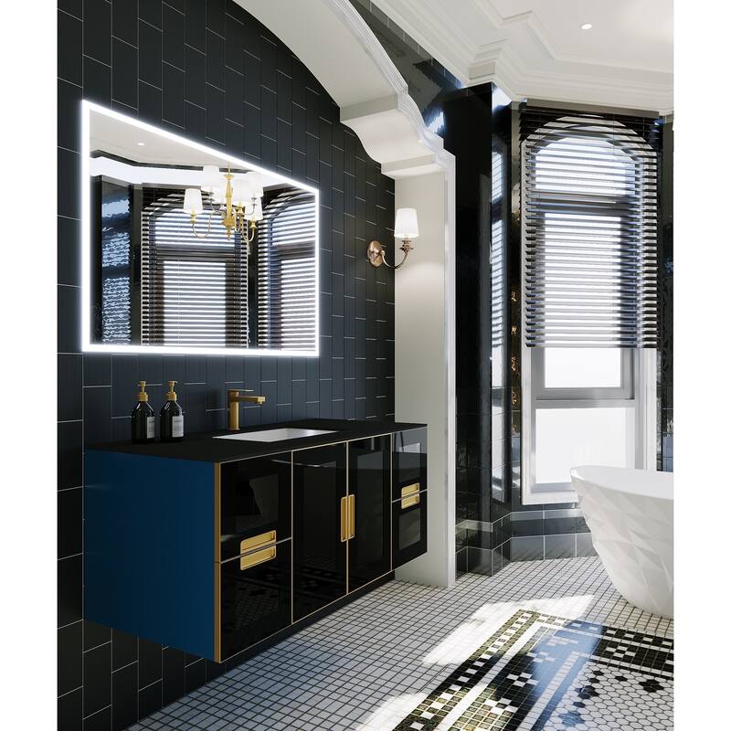 Solaria 48'' Wall Mounted Single Bathroom Vanity Set