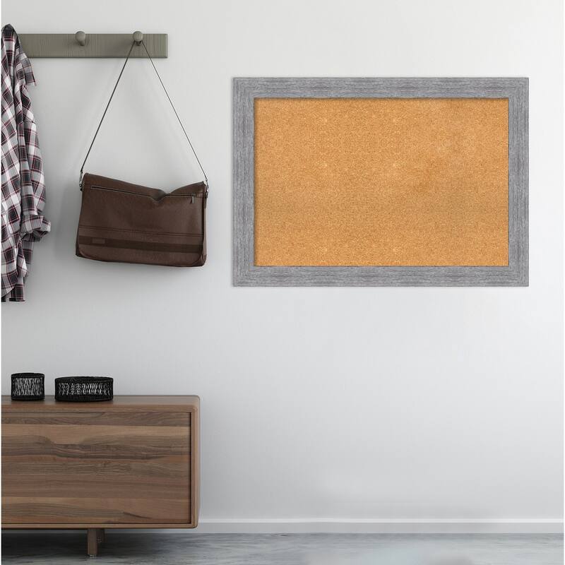 Bark Rustic Framed Cork Bulletin Memo Board