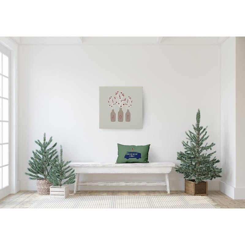 Christmas Surf Bird Beachy Christmas Accent Pillow