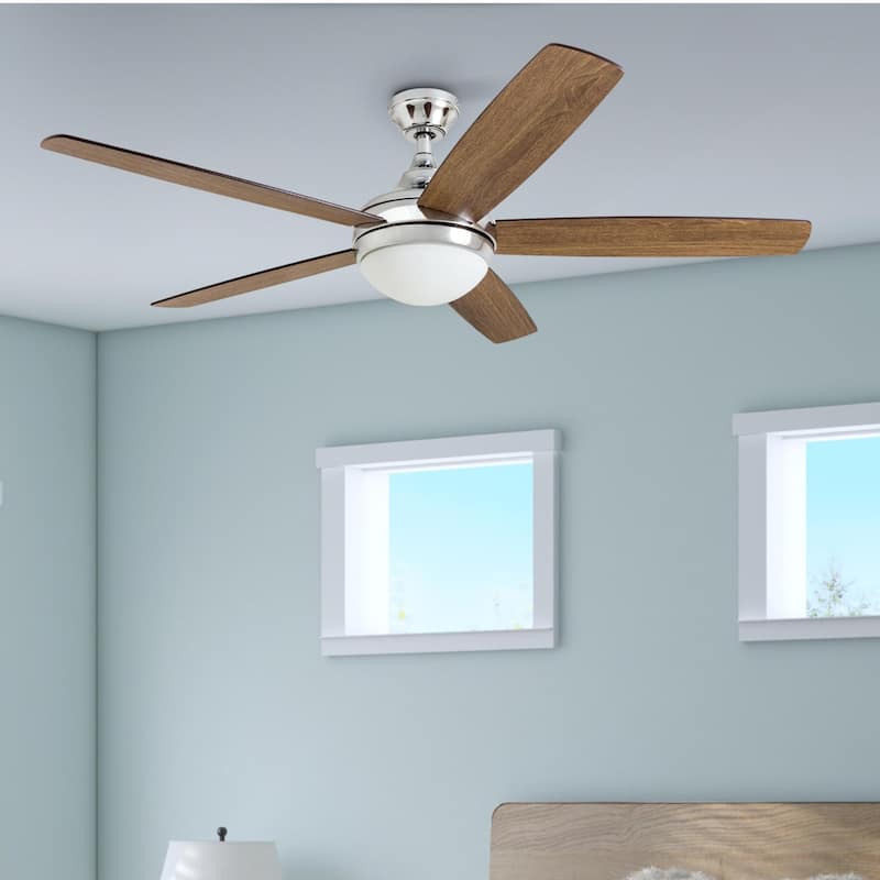 Copper Grove Mills 52-inch Modern Chrome Ceiling Fan with Remote