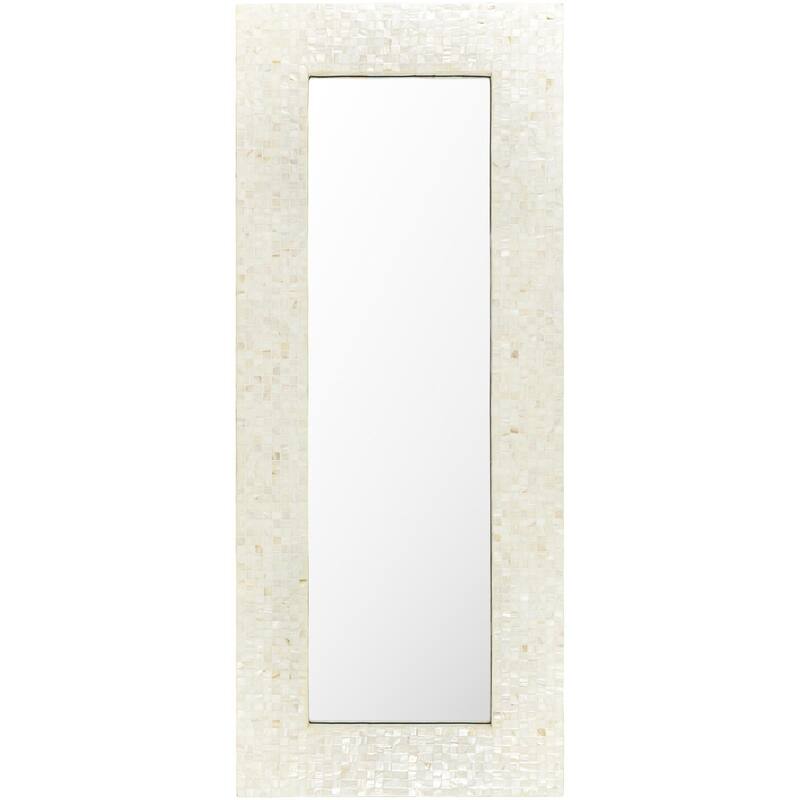 Nikhila Shell Framed Full Length Wall Mirror - 59"H x 24"W x 1.3"D - 59"H x 24"W x 1.3"D - Ivory