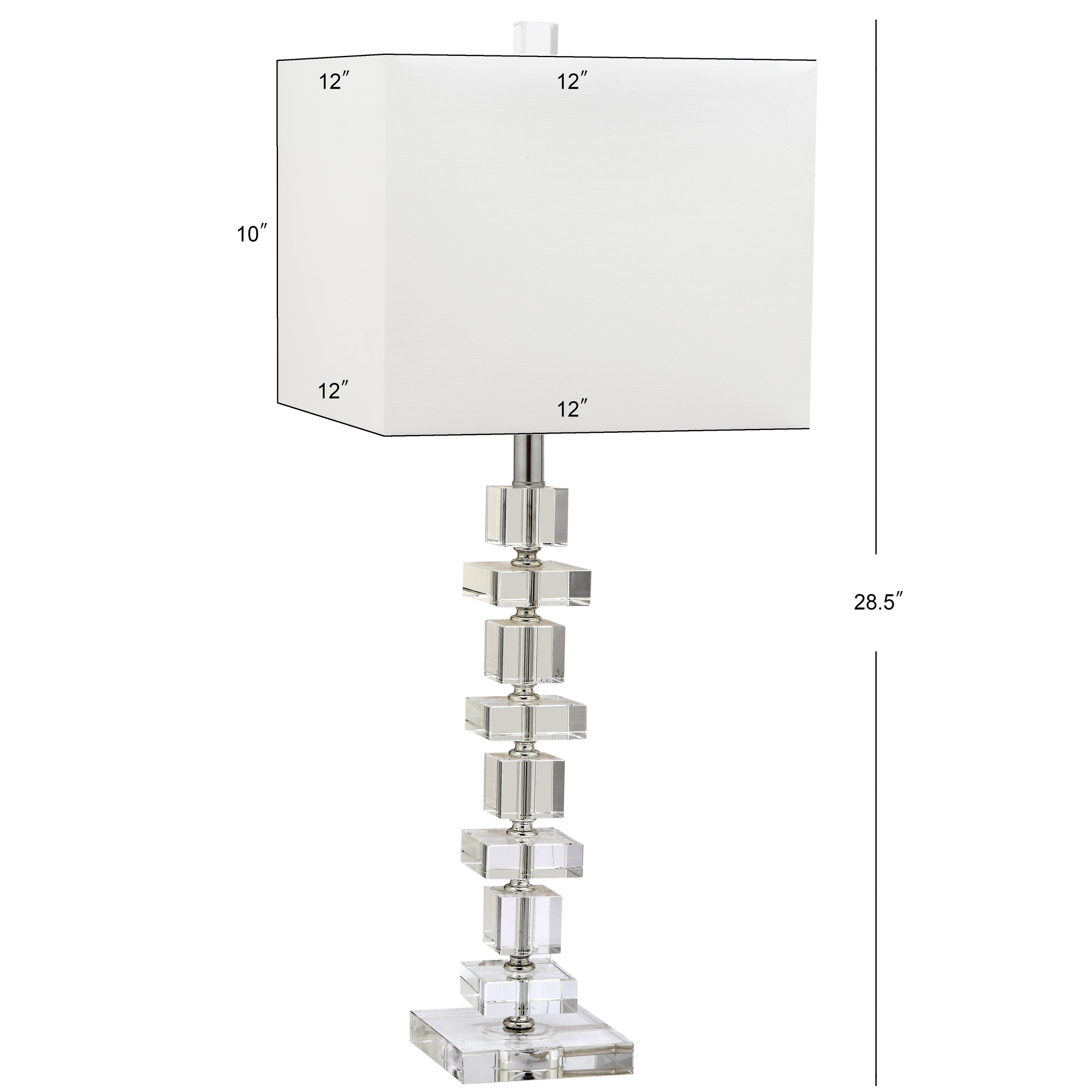 SAFAVIEH Lighting 28 inch Crystal Deco Crystal Table Lamp