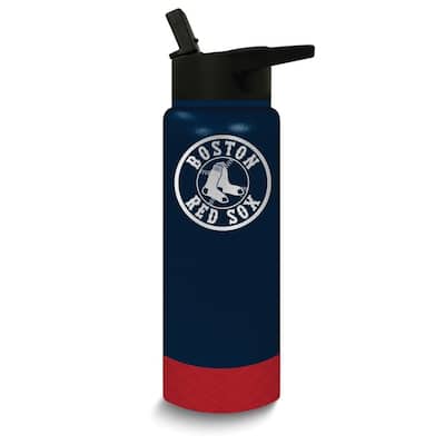 MLB Boston Red Sox Stainless Steel Silicone Grip 24 Oz. Water Bottle