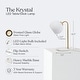 preview thumbnail 3 of 10, Brightech Krystal 14.5 in. Antique Brass Modern LED Arc Desk Lamp with White Glass Globe Shade