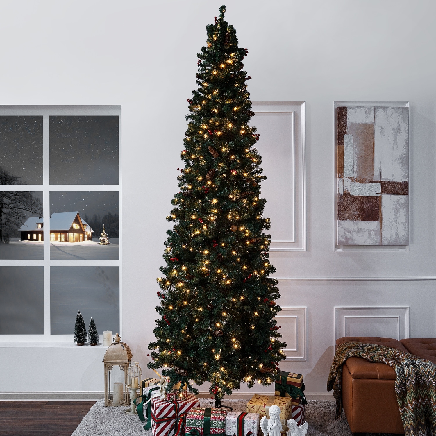 Pre decorated christmas tree discount