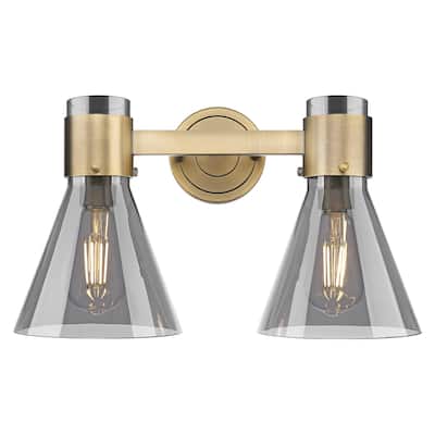 Innovations Lighting 464-2W-G464C-7SM Lawton Cone 2 Light 16" Wide