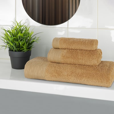 Superior Sierra Rayon From Bamboo Cotton Blend 3 Piece Bathroom Towel Set