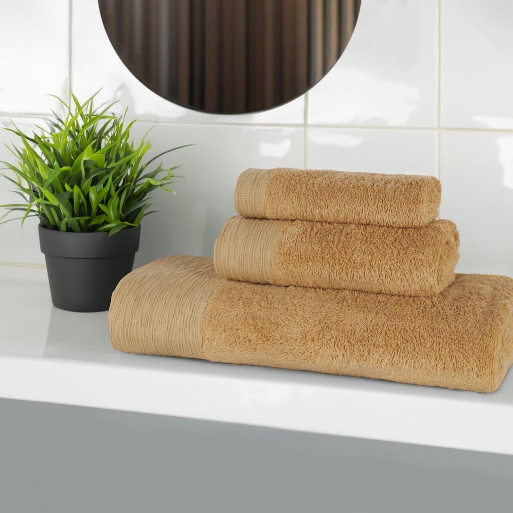 Superior Sierra Rayon From Bamboo Cotton Blend 3 Piece Bathroom Towel Set