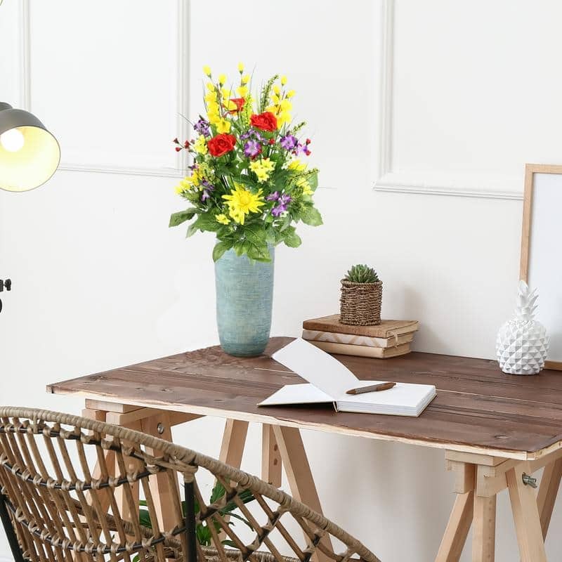 Artificial Dahlia, Morning Glory 30 Stems Decoration Arrangement, - 8'6" x 13' - 8'6" x 13'