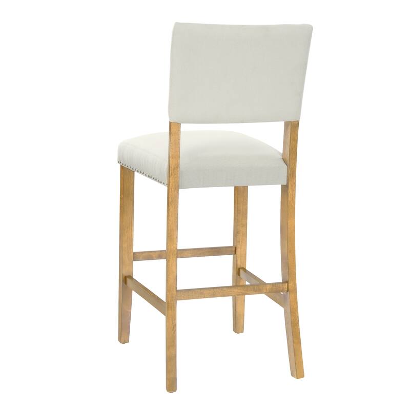 Mayfield Contemporary Linen Barstool (Set of 2) by Christopher Knight Home - 22.25" D x 18.50" W x 44.50" H
