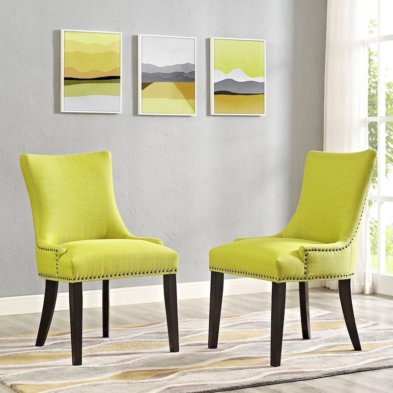 Porch & Den Helen Fabric Upholstered Dining Chair (Single Chair) - Wheatgrass