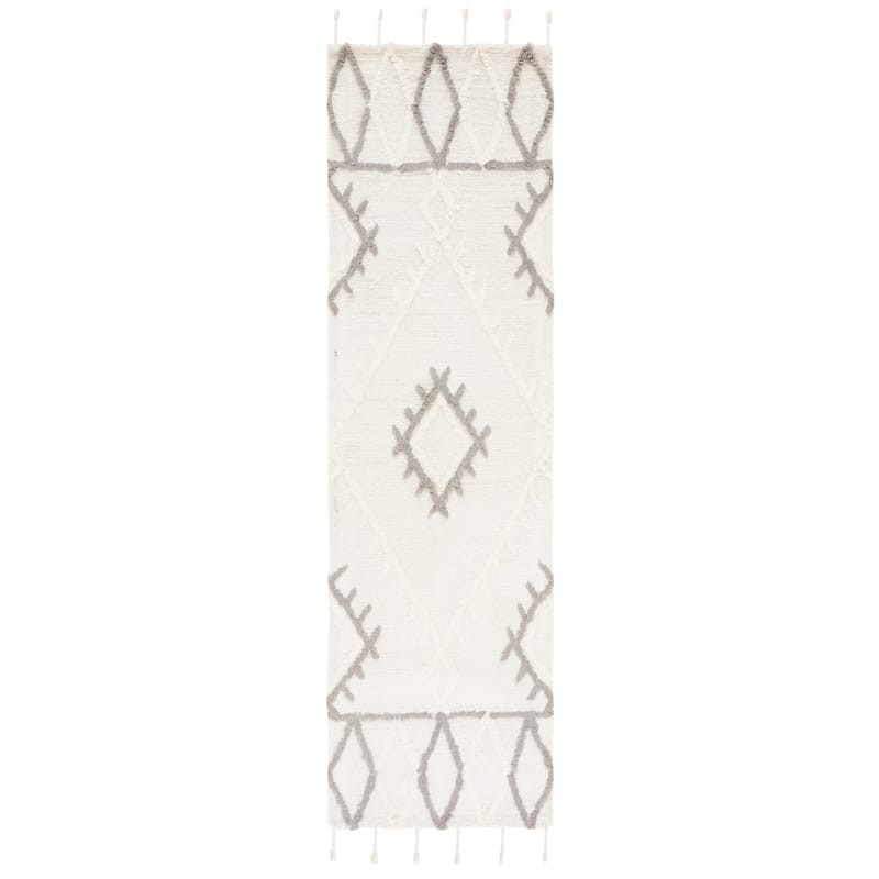SAFAVIEH Handmade Casablanca Shag Briitta Tribal Wool Rug