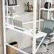 preview thumbnail 12 of 14, Twin Size Metal Loft Bed with Desk and Storage Shelves, Full-length Guardrails