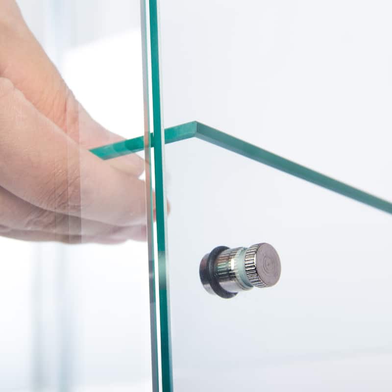 Modern One Door Glass Cabinet Glass Display Cabinet with 3 Shelves