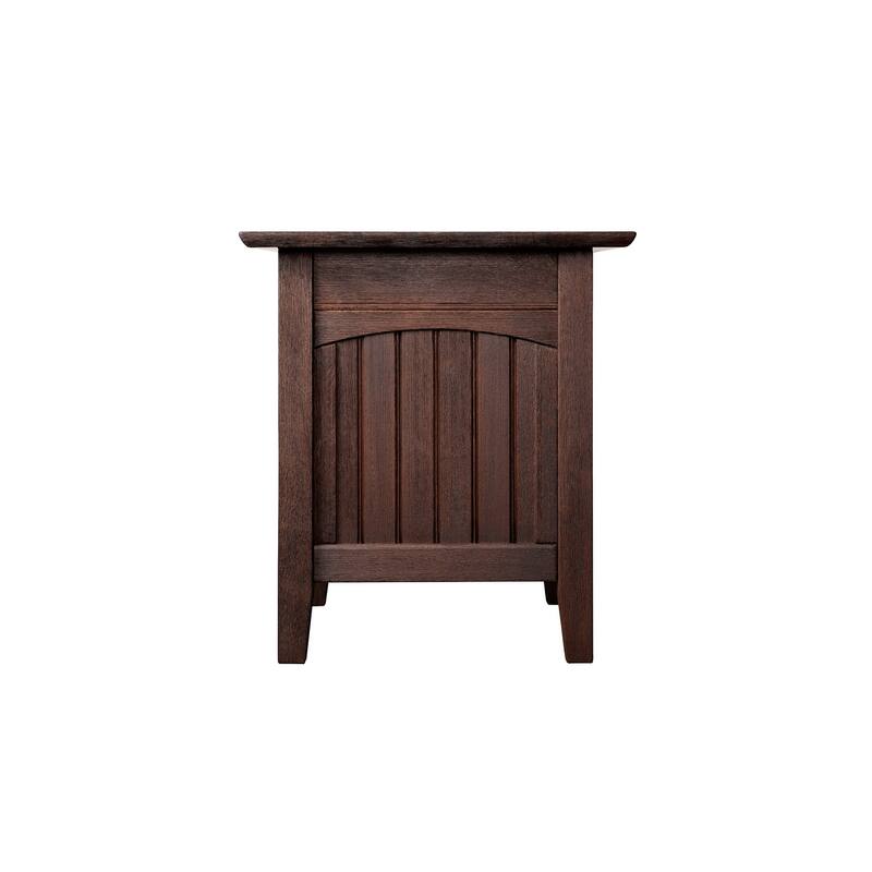 AFI Nantucket End Table with Built-in Charger in Burnt Amber
