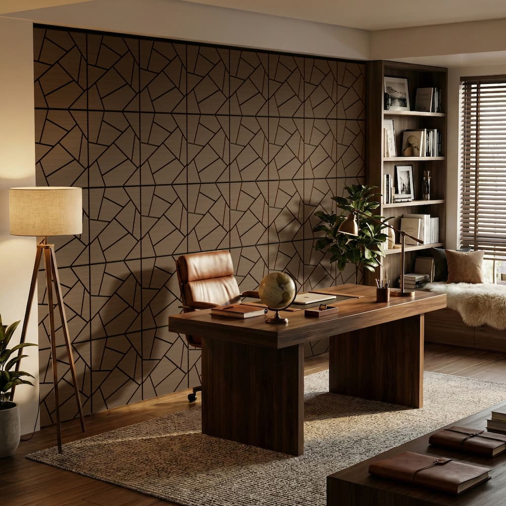 23.5" x 23.5" Wood Acoustic Wall Panels for Ceiling and Wall Decor, 4-Pack (15 sq ft)