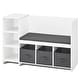 preview thumbnail 10 of 8, White 6 Cubby Storage Organizer Kids Reading Nook Bench with Detachable Seat Cushion and 3 Drawers - 43.11” x 15.87” x 29.92”