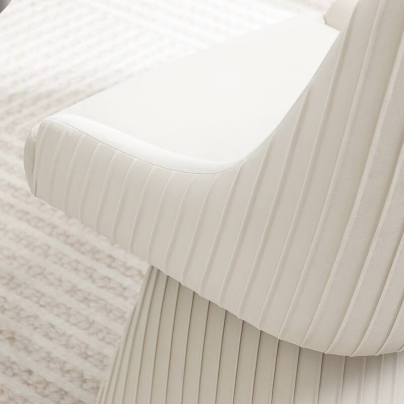 SEYNAR Modern Velvet 360 Degree Swivel Armless Dining chair