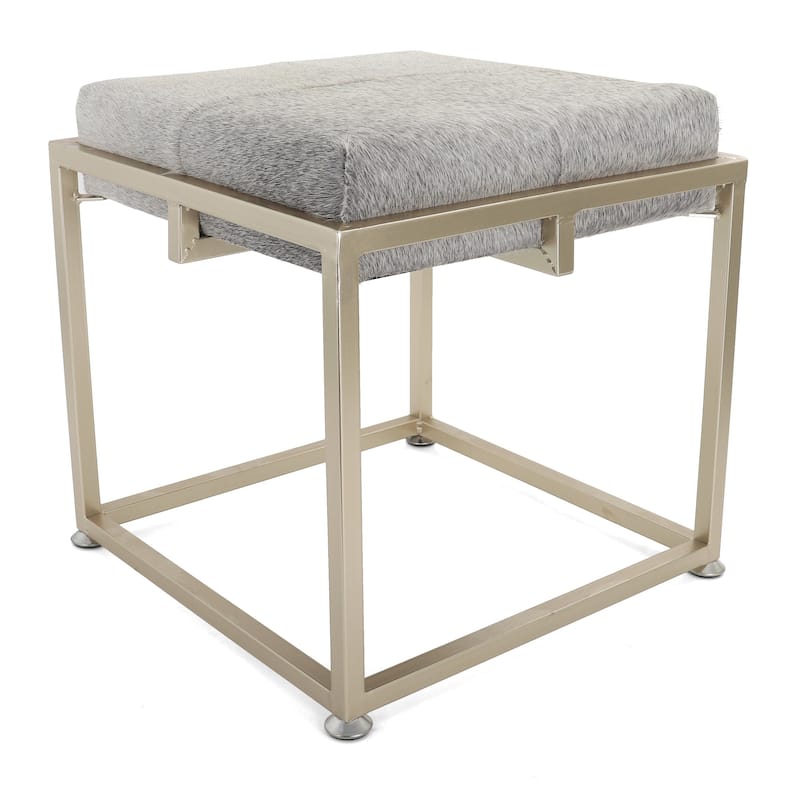 Hampton Cowhide Square Stool - Gold - 54 x 84
