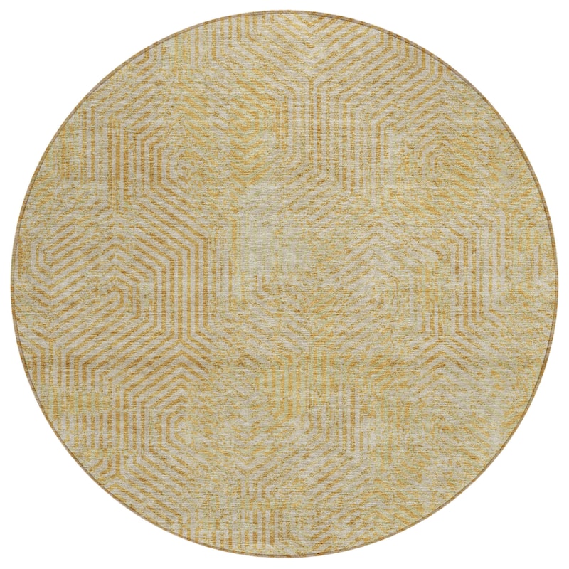 Machine Washable Indoor/ Outdoor Chantille Contemporary Maze Rug