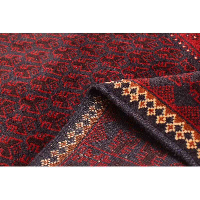 ECARPETGALLERY Hand-knotted Teimani Dark Navy Wool Rug - 2'8 x 4'2