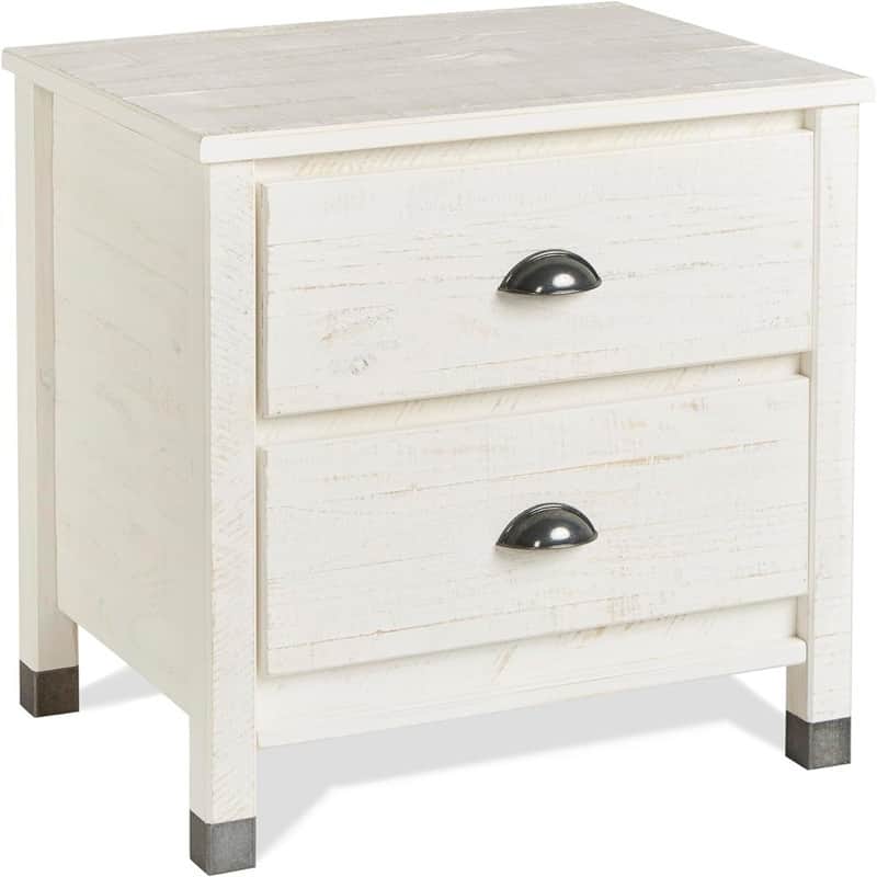Night Stand 2 Drawer Solid Wood