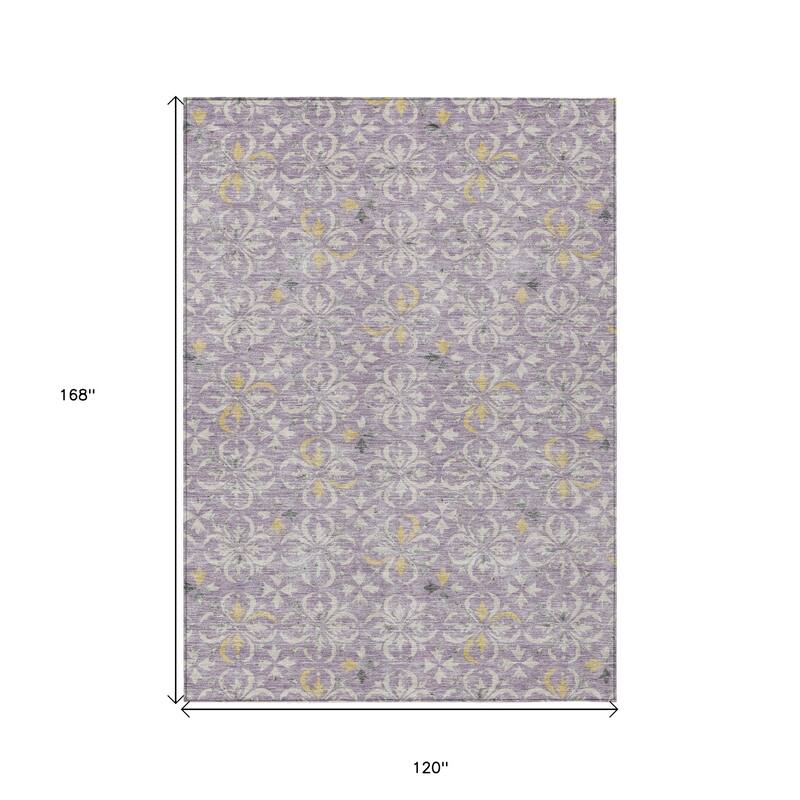 HomeRoots Floral Transitional Rectangle Outdoor Rug
