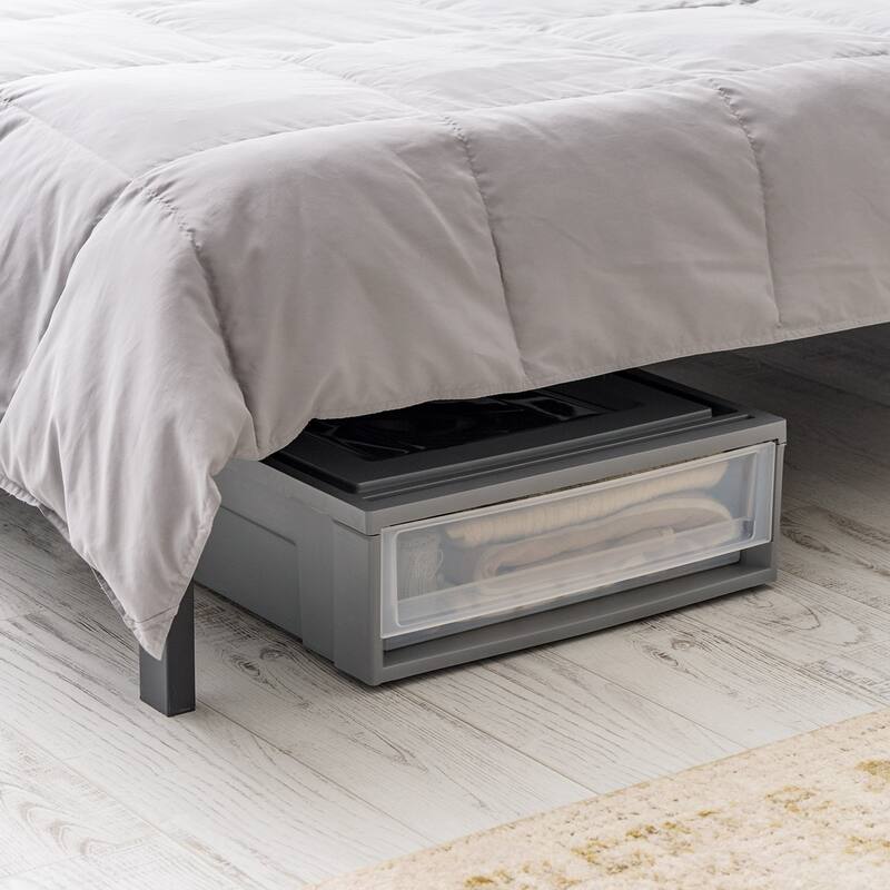IRIS USA® USA® Underbed Chest 27.5 Qt Buckle Lid - Gray