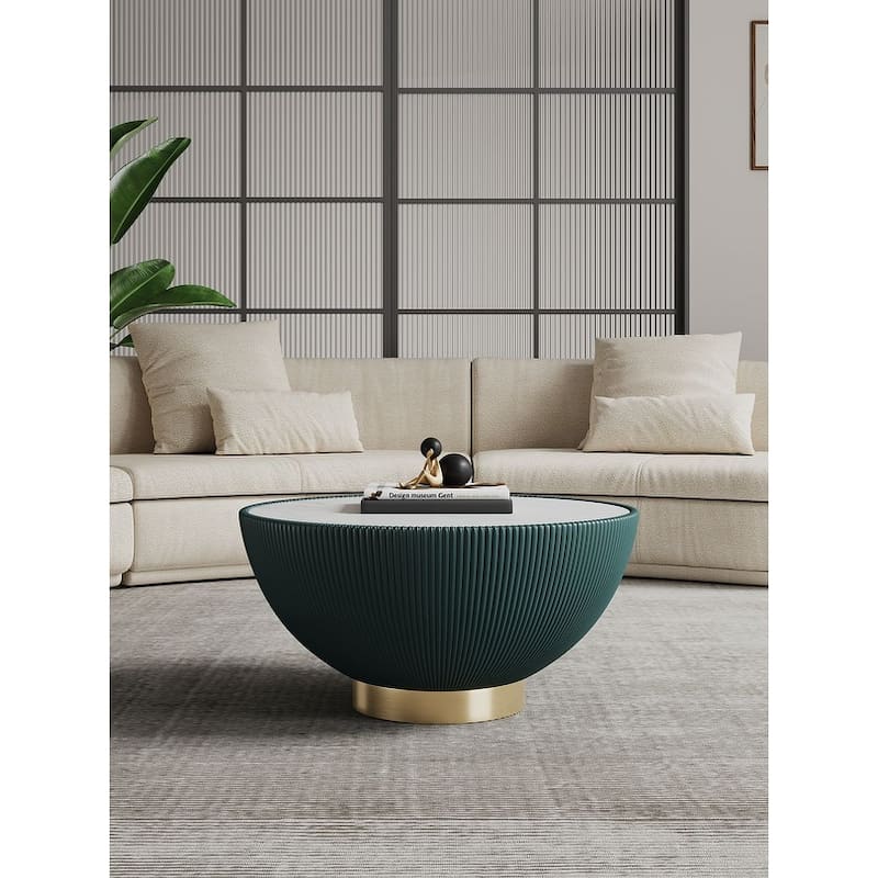 Manhattan Comfort Modern Anderson Upholstered Coffee Table - Green