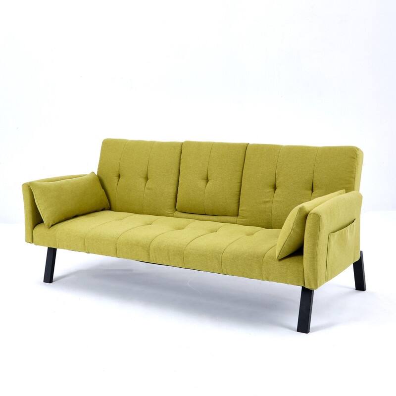 70" Cotton And Linen Cushion Sofa