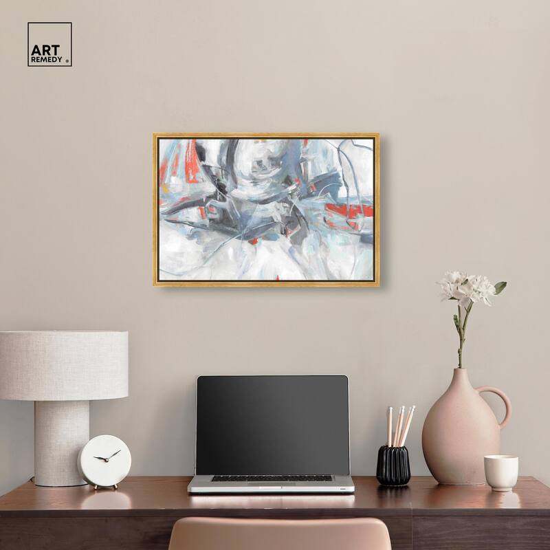 Grey Touches Canvas by Art Remedy