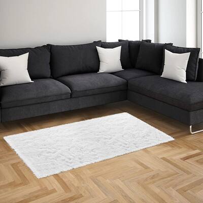 Cheer Collection Plush Shaggy Hair Area Rug