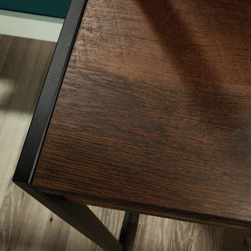 Wood Desk with Hutch, Brown